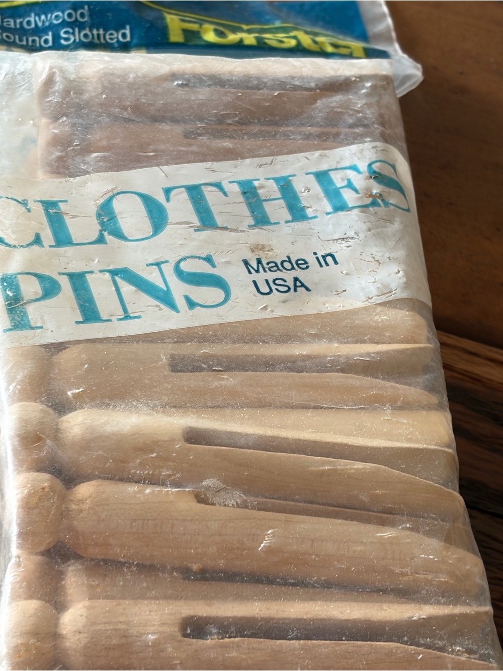 Vintage Wooden Clothes Pins Pack - Natural Wood